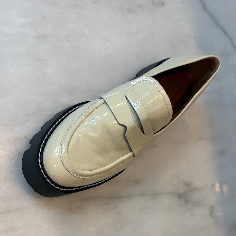 Franco Sarto Patent Leather Chuncky Loafers - Picture 11 of 14